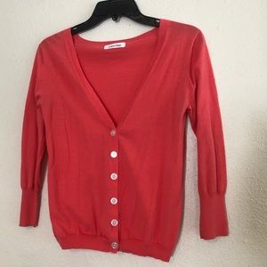 Pink Calvin Klein Button Cardigan